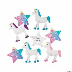 Buy 🛒 Unicorn Bendables Valentine Echanges with Card for 24 🌟