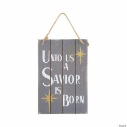 Best deal ๐ฅฐ Unto Us a Savior Is Born Rustinc Wood Sign โ Christmas Ornaments - 12 Pc. ๐ฏ