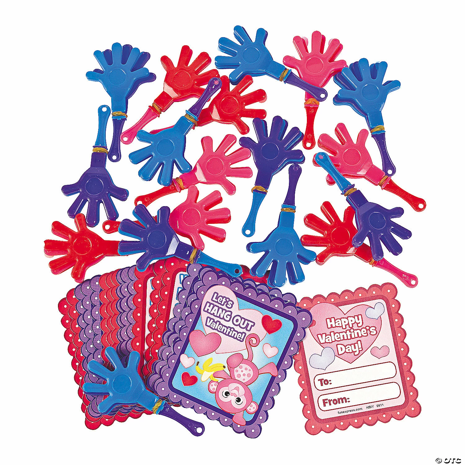 Outlet π― Valentine Hand Clapper Fun Favors with Cards π - Image 3