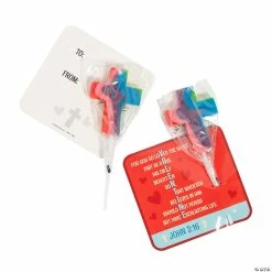 Outlet ๐ Valentine John 3:16 Lollipops with Card - 24 Pc. ๐