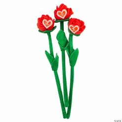 New π₯ Valentineβs Day Bendable Stuffed Red Roses with Card - 12 Pc. π