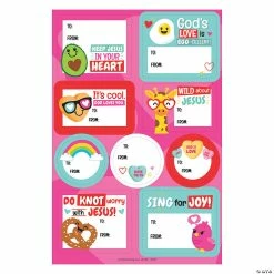 Coupon π Valentine To/From Sticker Sheets - 450 Pc. π
