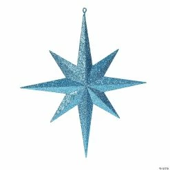Wholesale ๐ฏ Vickerman Shatterproof 15.75" Giant Turquoise Glitter Bethlehem Star ๐ Christmas Ornament ๐
