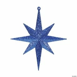 Best reviews of ✔️ Vickerman Shatterproof 8" Blue Iridescent Glitter Bethlehem Star ❄ Christmas Ornament, 4 Pc. 👏