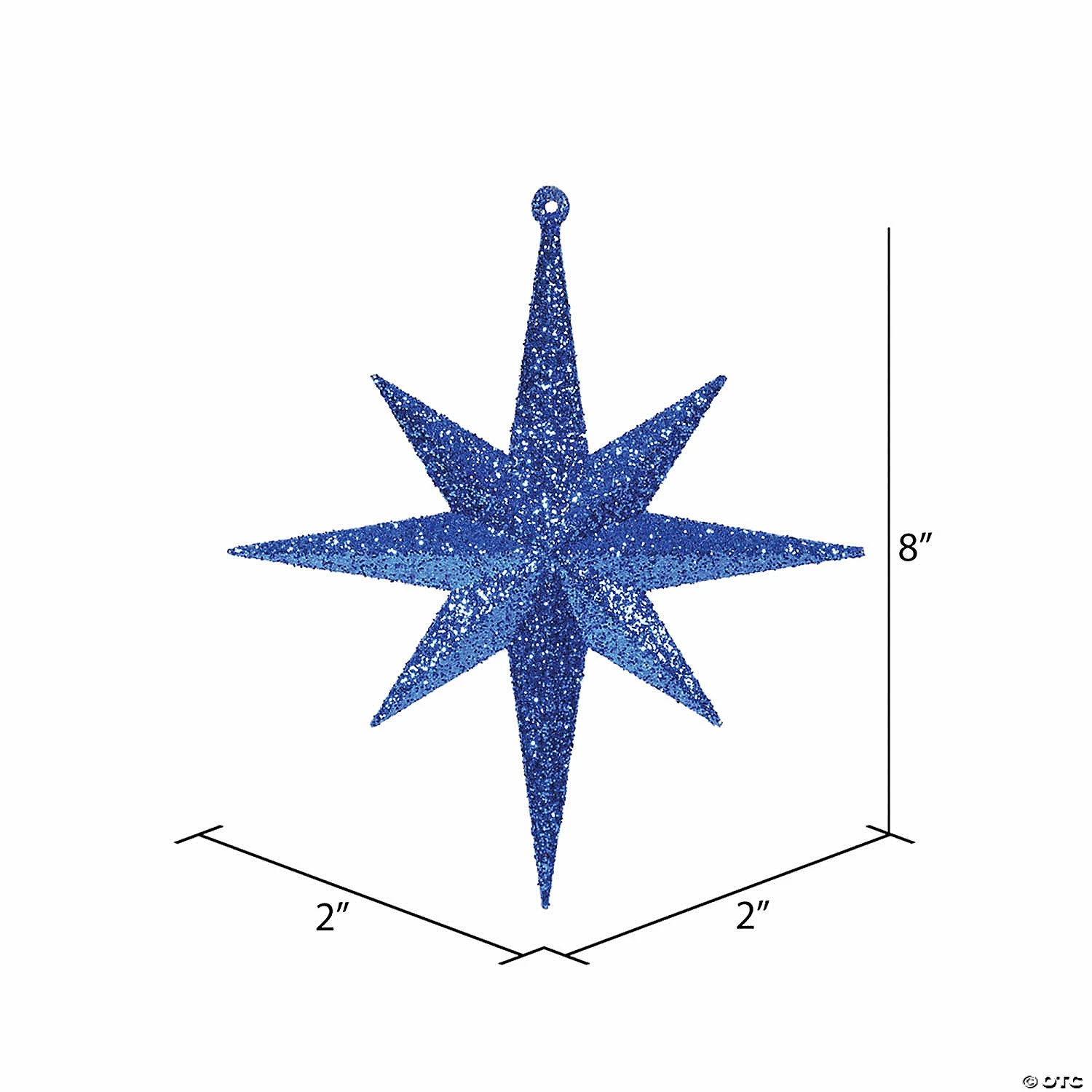 Best reviews of โ๏ธ Vickerman Shatterproof 8" Blue Iridescent Glitter Bethlehem Star โ Christmas Ornament, 4 Pc. ๐ - Image 2