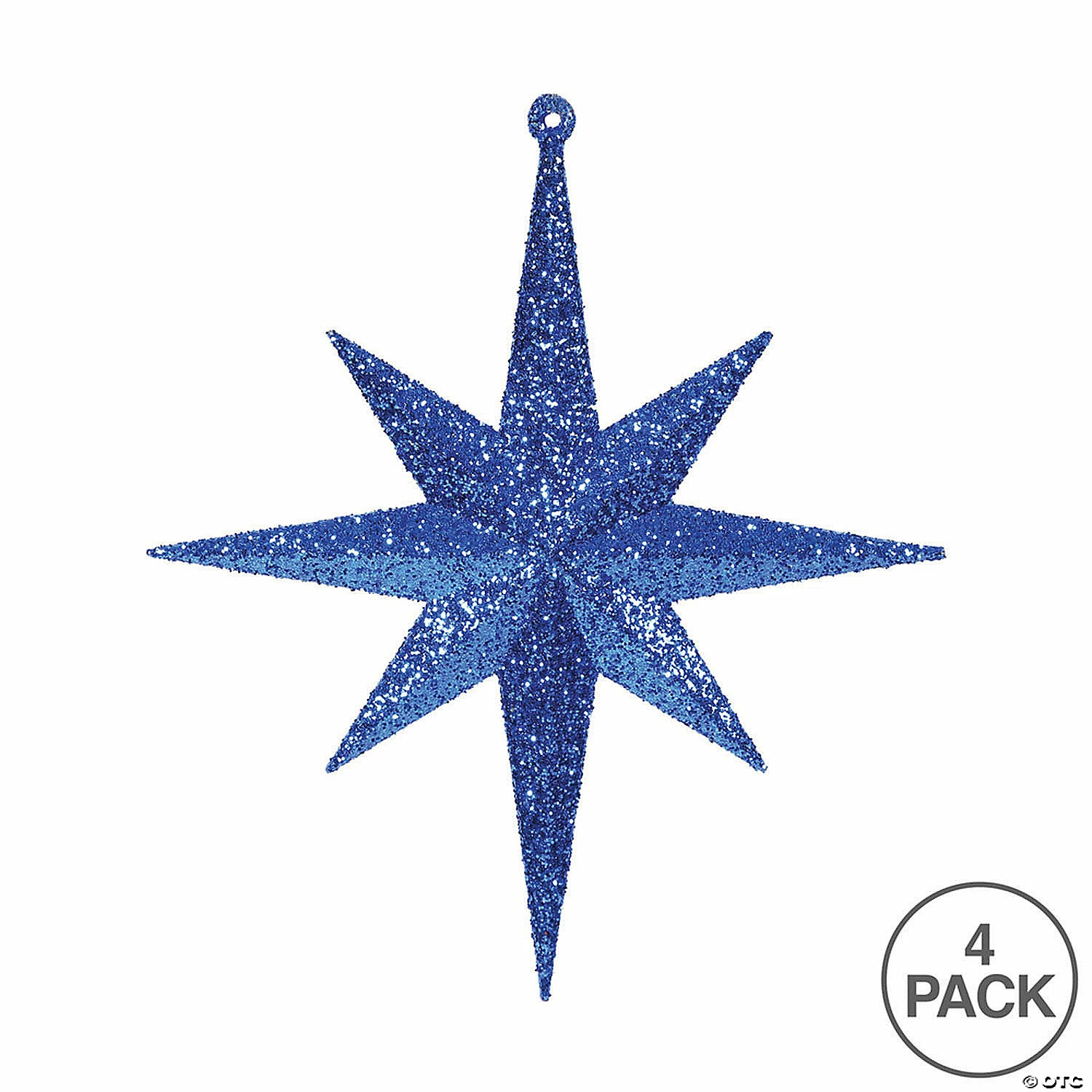 Best reviews of โ๏ธ Vickerman Shatterproof 8" Blue Iridescent Glitter Bethlehem Star โ Christmas Ornament, 4 Pc. ๐ - Image 3